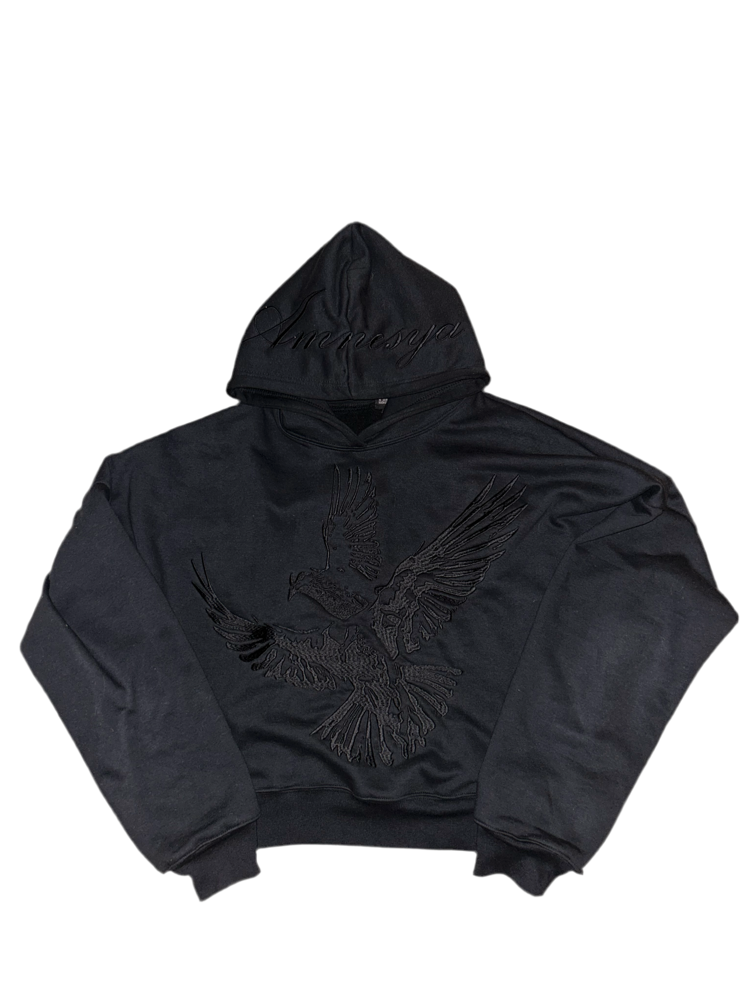 "Fly" Cropped Hoodie (Black)