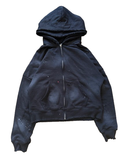 AMNESYA Double Hood Zipper (Black)