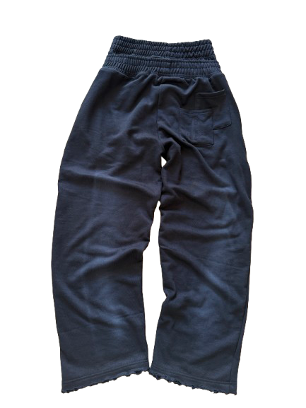 AMNESYA Double Waist Pants (Black)