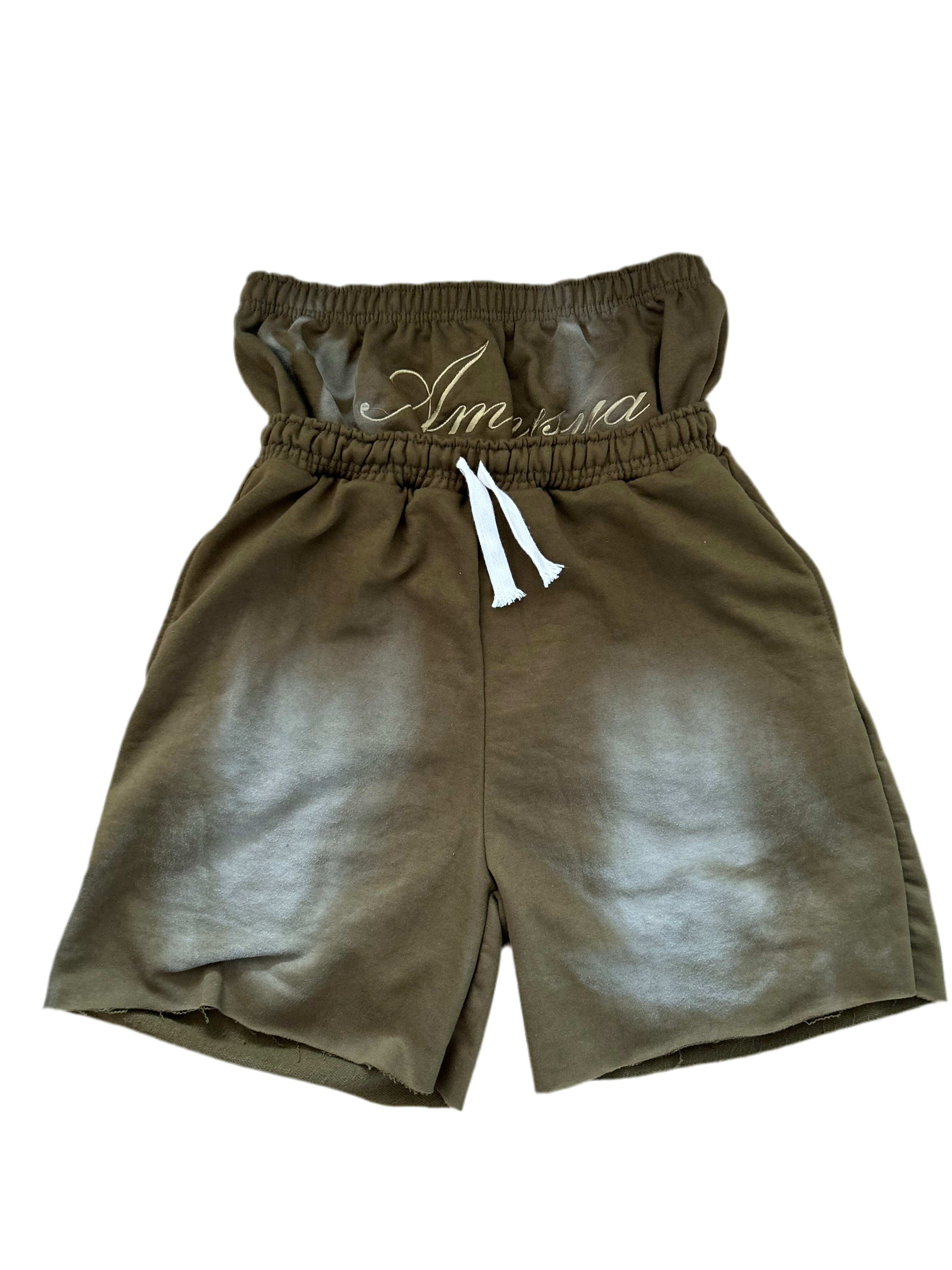 24ＳS FA Short Olive Cotton Hemp Satin 24SS FA Short Olive Cotton Hemp Satin