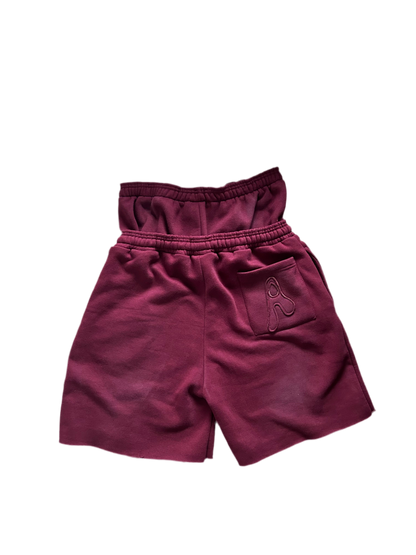 A+ Doublewaist Shorts (Burgundy)