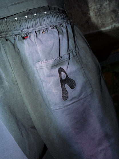 AMNESYA Doublewaist Shorts (Grey Lavander)