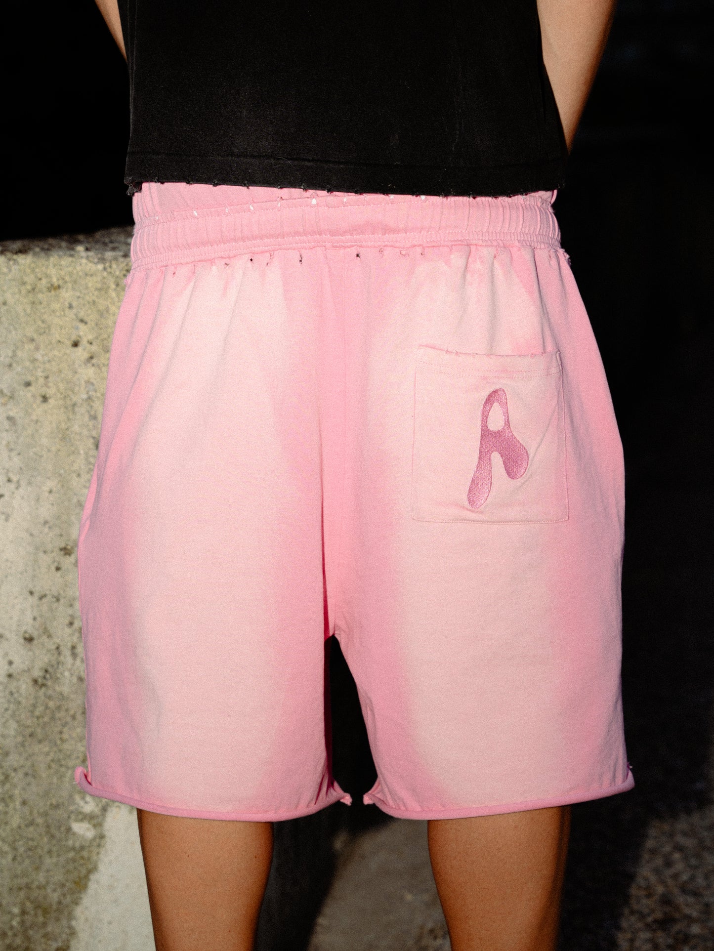 AMNESYA Doublewaist shorts (Pink)