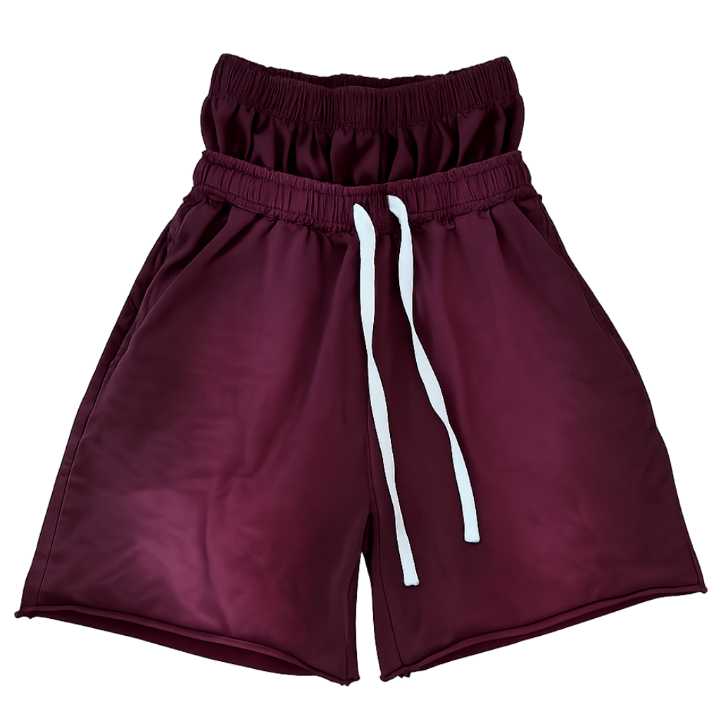 AMNESYA Doublewaist Shorts (Cherry)