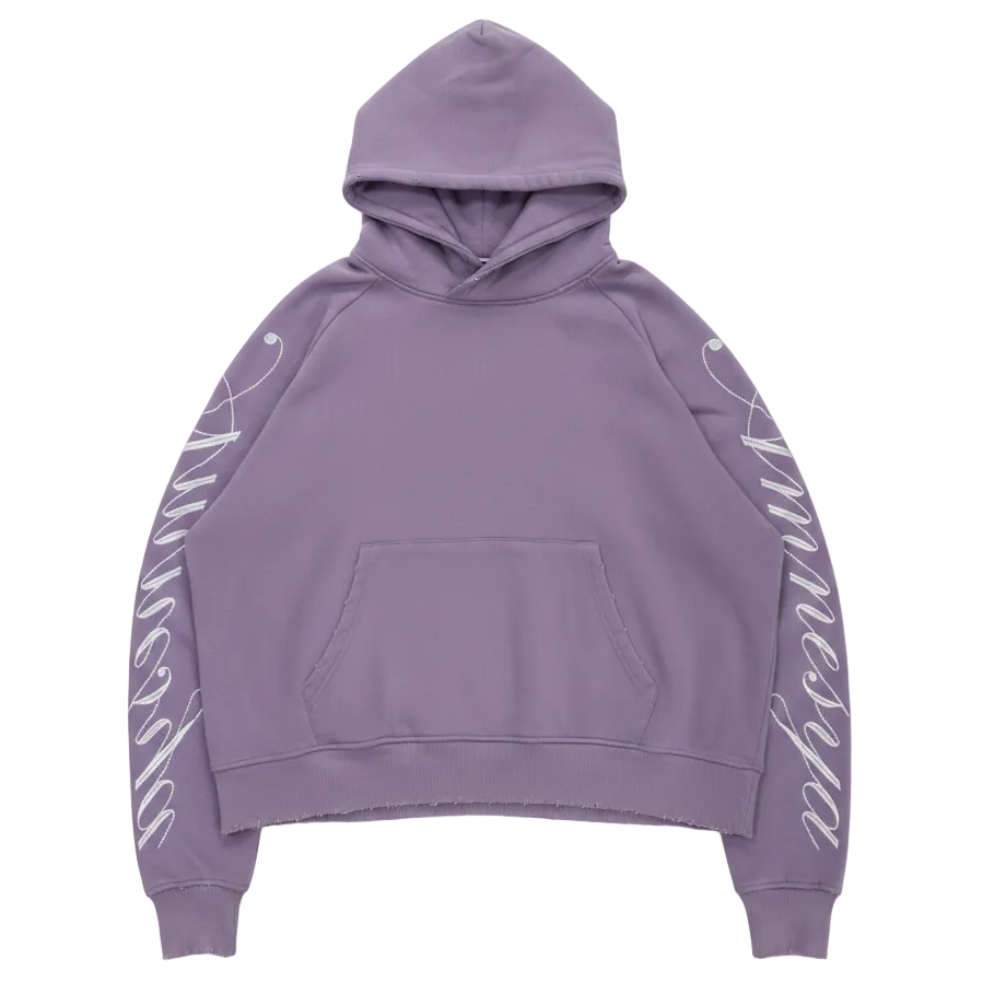 AMNESYA Handwriting Hoodie (Milka purple)