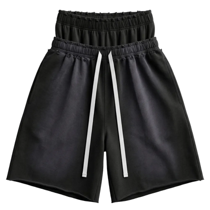 AMNESYA Doublewaist Shorts (Grey Lavander)