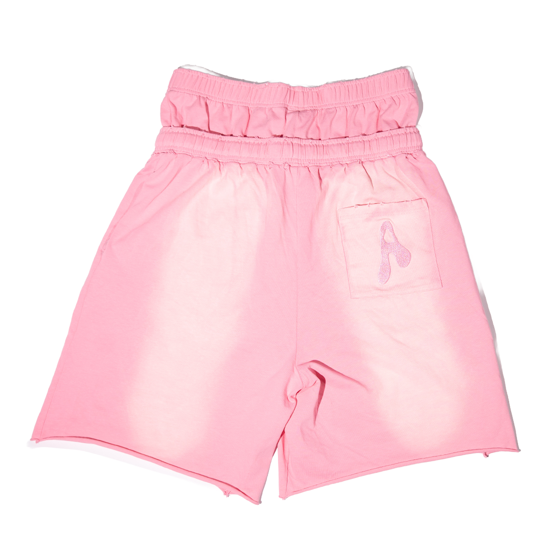 AMNESYA Doublewaist shorts (Pink)