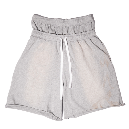 AMNESYA Doublewaist shorts (Grey)