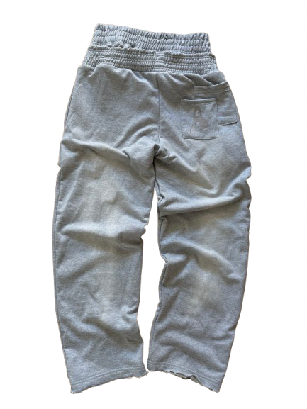 AMNESYA Double Waist Pants (Grey)