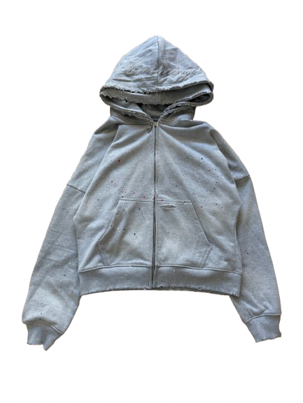 AMNESYA Double Hood Zipper (Grey)