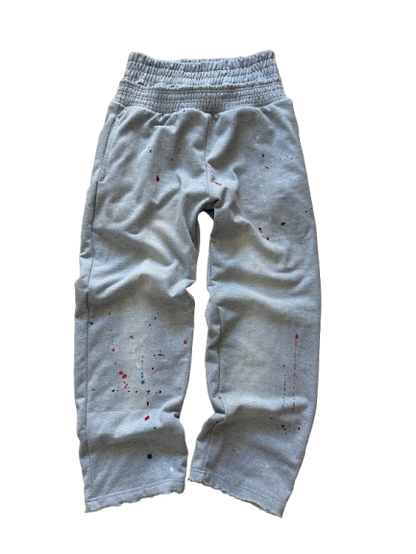 AMNESYA Double Waist Pants (Grey)