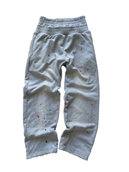 AMNESYA Double Waist Pants (Grey)