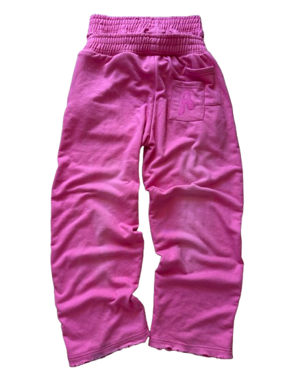 AMNESYA Double Waist Pants (Pink)