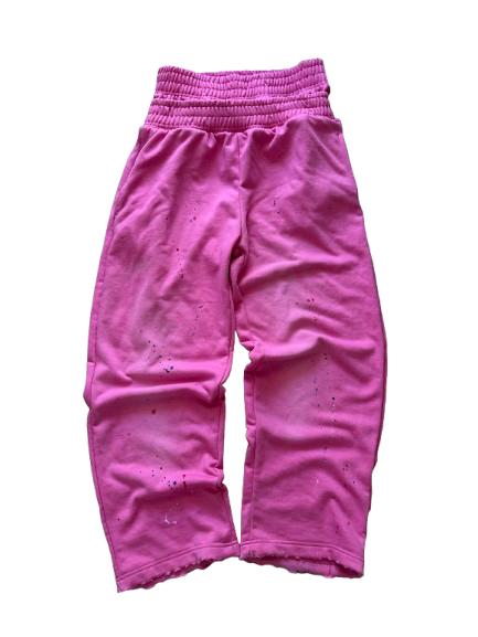 AMNESYA Double Waist Pants (Pink)