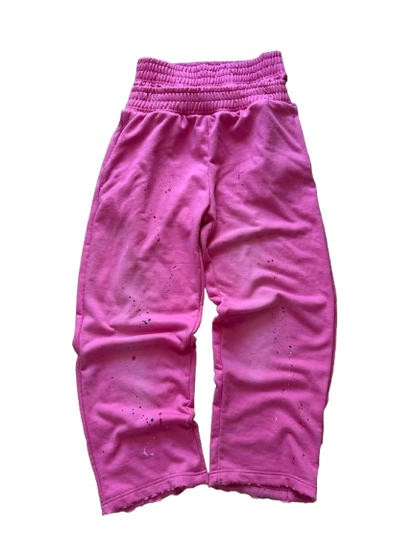 AMNESYA Double Waist Pants (Pink)